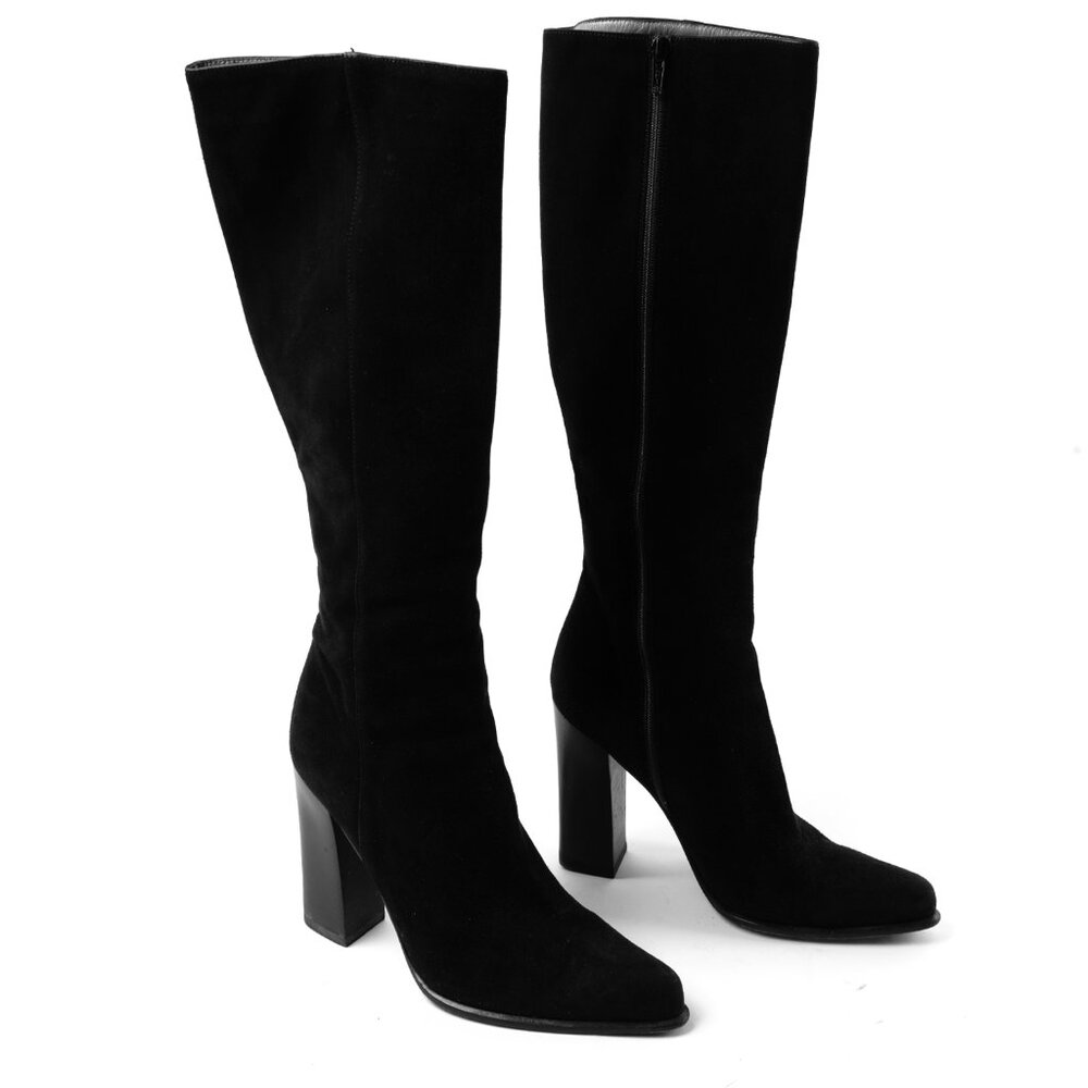 Prada Black Suede Boots size 37